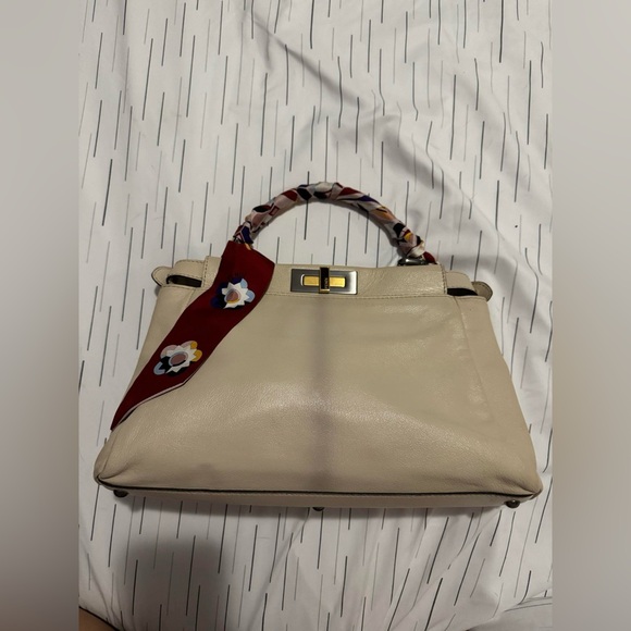 Fendi Peekaboo Bag Fendi Bag Cream AUTH FENDI PEEKABOO 2-WAY CREAM
